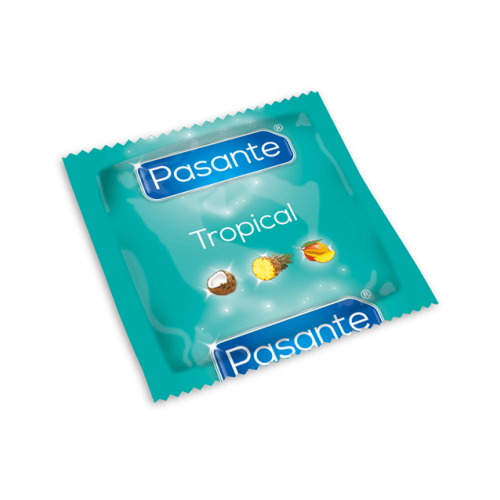 Презерватив для орального сексу з ароматом тропіків Pasante Tropical 1шт