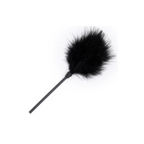 Чорний помпон з пір’ям для секс-прелюдій