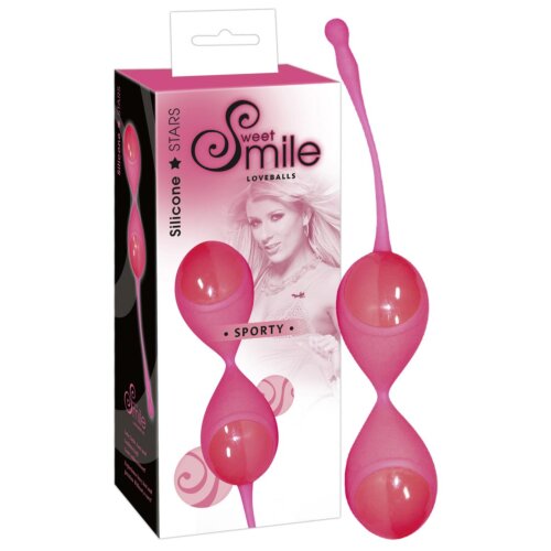 Пара вагинальных шариков SMILE SPORTY розовый неон