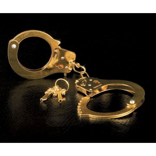 Секс наручники з металу золотистого кольору Fetish