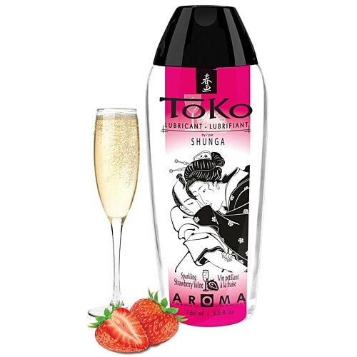 Інтимна змазка для орального сексу Toko Aroma суничне вино