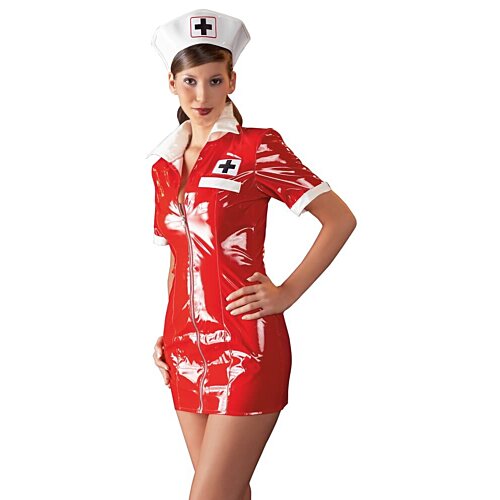 Лаковый костюм для секс-игр Медсестра