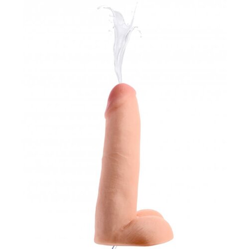 Фалоімітатор з еякуляцією Squirting Dildo реалістичний, беж, 20.3 см х 4.8 см
