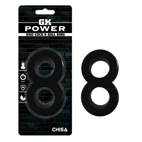 Ерекційне кільце подвійне Chisa GK Power, чорний