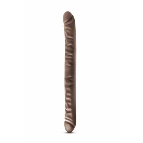 Подвійний фалоімітатор DR SKIN 18inch CHOCOLATE
