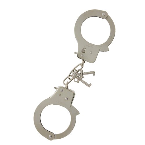 Металеві великі наручники з ключами Dream Toys Metal Сuffs, сріблясті