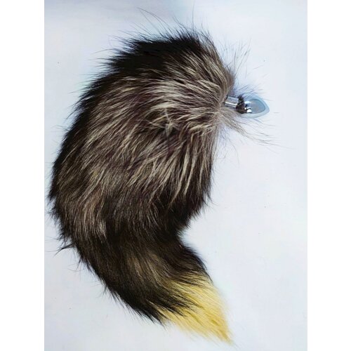 Анальна пробка S з хвостом DS Fetish Anal plug S fox tail black fox