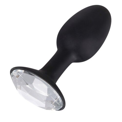Анальна пробка зі стразом You2Toys Butt Plug Diamond S, силікон, чорна