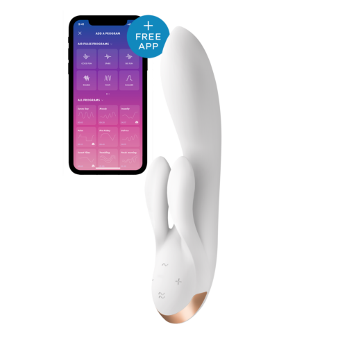 Подвійний смарт-вібратор SATISFYER DOUBLE FLEX білий