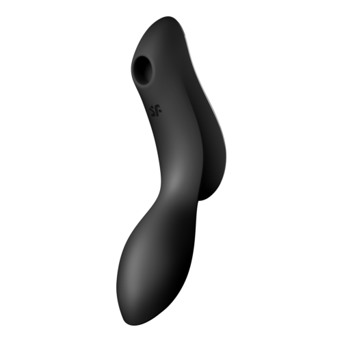 Подвійний вібратор із вакуумною стимуляцією SATISFYER CURVY TRINITY 2 чорний