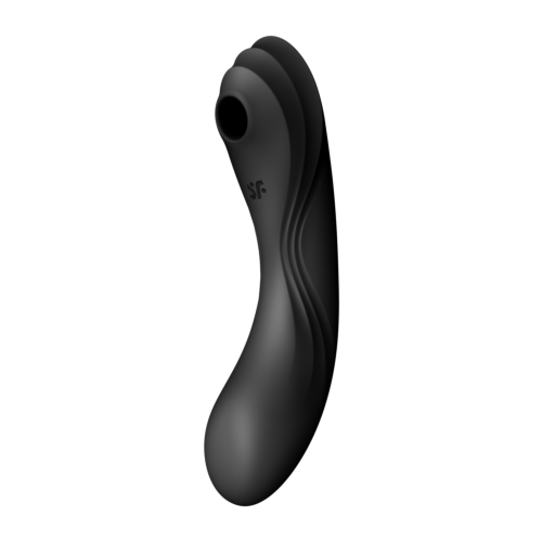 Подвійний вібратор із вакуумною стимуляцією Satisfyer Curvy Trinity 4 чорний