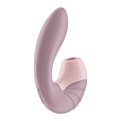 Подвійний вібратор із вакуумною стимуляцією Satisfer Air Pulse Supernova рожевий