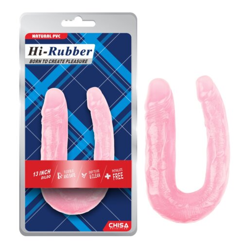 Фалоімітатор подвійний Chisa Hi-Rubber 13 Inch Dildo, рожевий