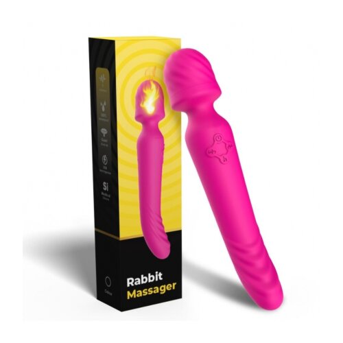 Двосторонній вібратор із підігрівом Mission рожевий