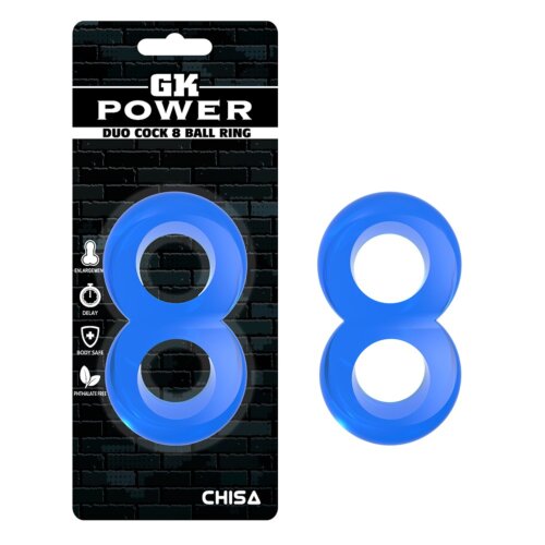 Ерекційне кільце вісімка Chisa GK Power, синє