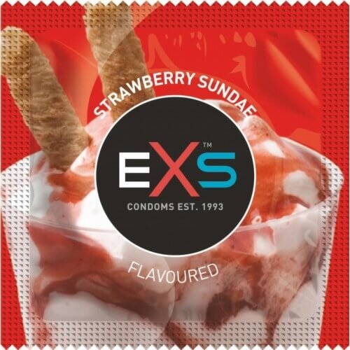 Презерватив EXS з ароматом морозива з полуниці Strawberry Sundae 1шт