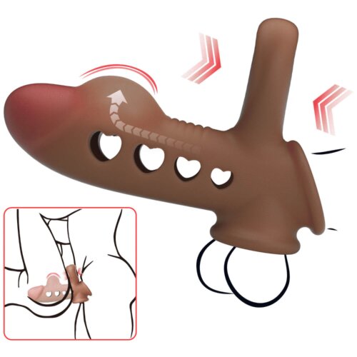 Насадка на член зі стимулятором клітора і вагіни Pretty Love 