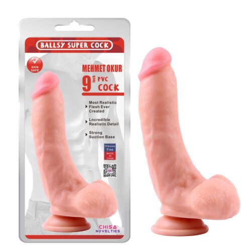 Фалоімітатор з яйцями на присосці Chisa Ballsy Super Cock 9, тілесний