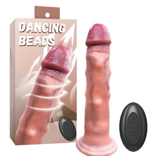 Фалоімітатор DANCING BEADS з рухомими кульками на корпусі та пультом управління