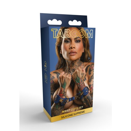 Комплект силіконових наручників на зап'ясті Taboom Silicone Supreme, синій