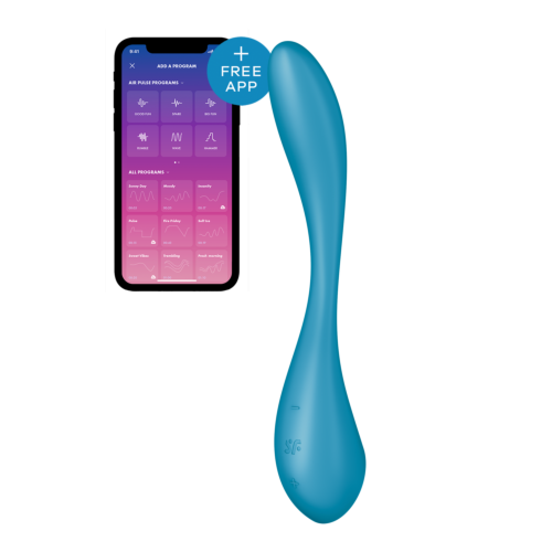 Мультивібратор SATISFYER G-Spot Flex 5+ керування телефоном, блакитний
