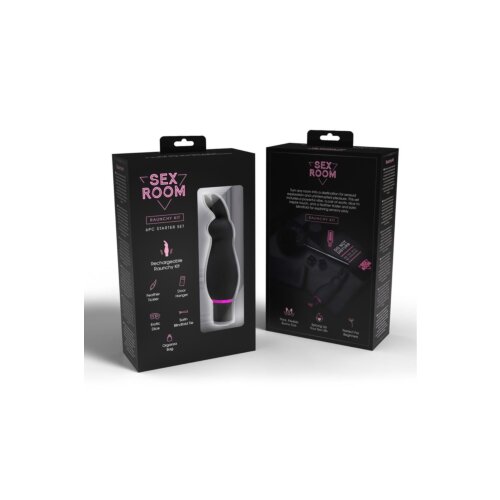 Набір аксесуарів для сексу Dream Toys Sex Room Raunchy, 6 предметів, чорний/рожевий