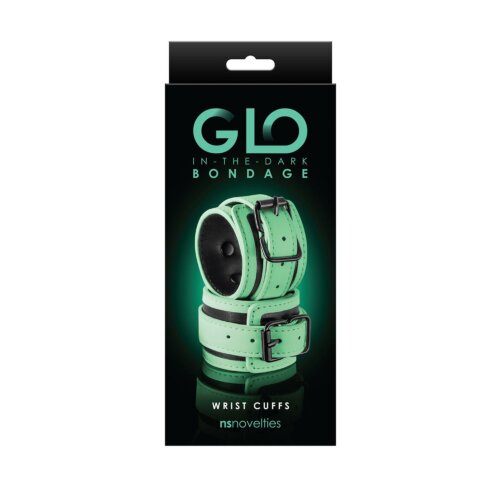 Наручники, світяться у темряві NS Novelties GLO BONDAGE WRIST CUFF GREEN