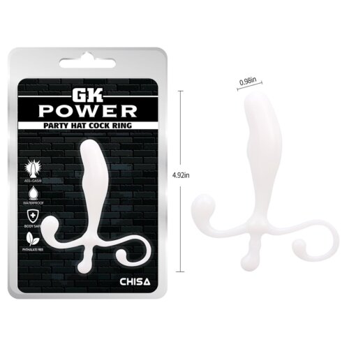 Стимулятор простати Chisa GK Power Party з анатомічним рельєфом, білий