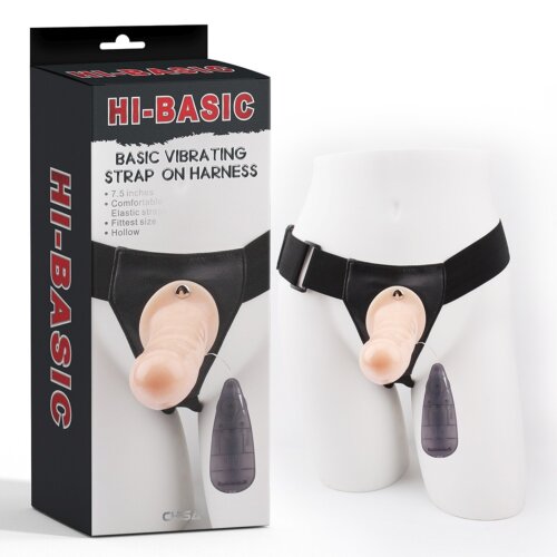 Страпон чоловічий Dr. SKIN 6INCH HOLLOW STRAP ON, BLACK