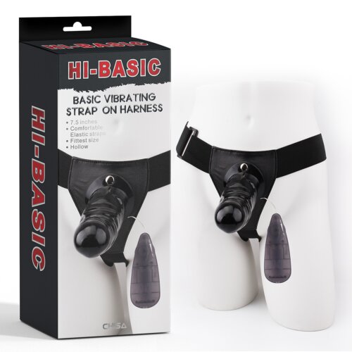 Чоловічий страпон з вібрацією ROBOTIC MALE STRAP-ON, BLACK