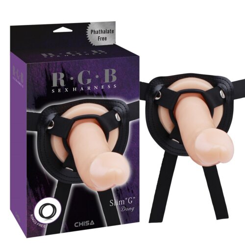 Страпон-насадка для стимуляції точки G Chisa R.G.B Sex Harntss Slim G на ременях