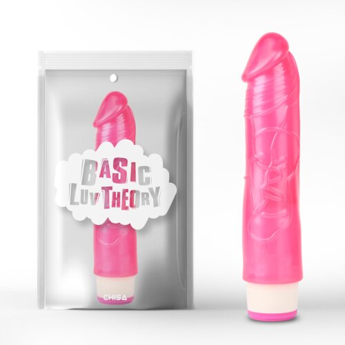 Вібратор універсальний на батарейках Chisa Basic Luv Theory Sexy Whopper 20.2см, рожевий