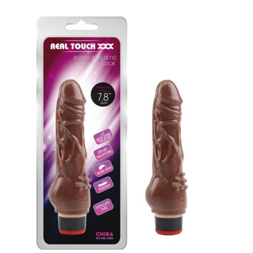Класичний вібратор Chisa Real Touch XXX коричневий