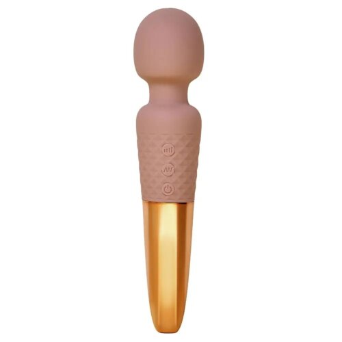 Вібратор мікрофон Sweet Em Velvet Lure, 28 режимів вібрації, бежевий із золотом