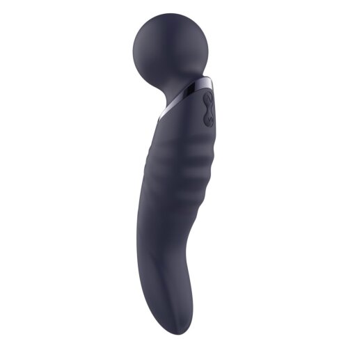 Вібратор мікрофон вигнутий подвійний стимуляції Dream Toys Glam Dual Wand Vibe, фіолетовий