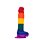 Райдужний фалоімітатор на присосці Dream toys Colourful Love Rainbow Dildo, 20 см х 3.8 см