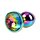 Анальна пробка із кристалом Chisa Matrix Mont Rainbow Gem, металева, різнокольорова, 7 х 2.7 см