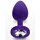 Анальна пробка S із кристалом Toy Joy, фіолетова, 7 х 2.5 см