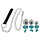 Анальні пробки з повідцем You2Toys Butt Plug Set, сріблясті