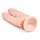 Подвійний фалоімітатор на присосці Easytoys, бежевий, 24.2 х 4.5 см