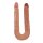 Подвійний фалоімітатор ToyJoy Double Dong, бежевий