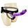 Подвійний страпон із вібрацією фіолетовий - Ultra Passionate Harness Dual Vibration Purple
