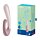 Подвійний смарт вібратор з функцією нагріву Satisfyer Heat Wave Connect App Mauve ніжно-рожевий