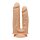 Фалоімітатор подвійний на присосці Dream ToysReal Love, термоактивний, бежевий