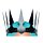 Корона з гострими зубцями Leg Avenu Faux leather spiked crown O/S