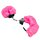 Наручники DS Fetish Plush handcuffs, метал з хутром, малинові