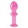 Скляний Анальний затор 4,5" Glass Romance Pink