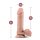 Вібратор реалістичний із мошонкою на присосці Blush Dr. Skin Dr Beckham, з пультом, бежевий